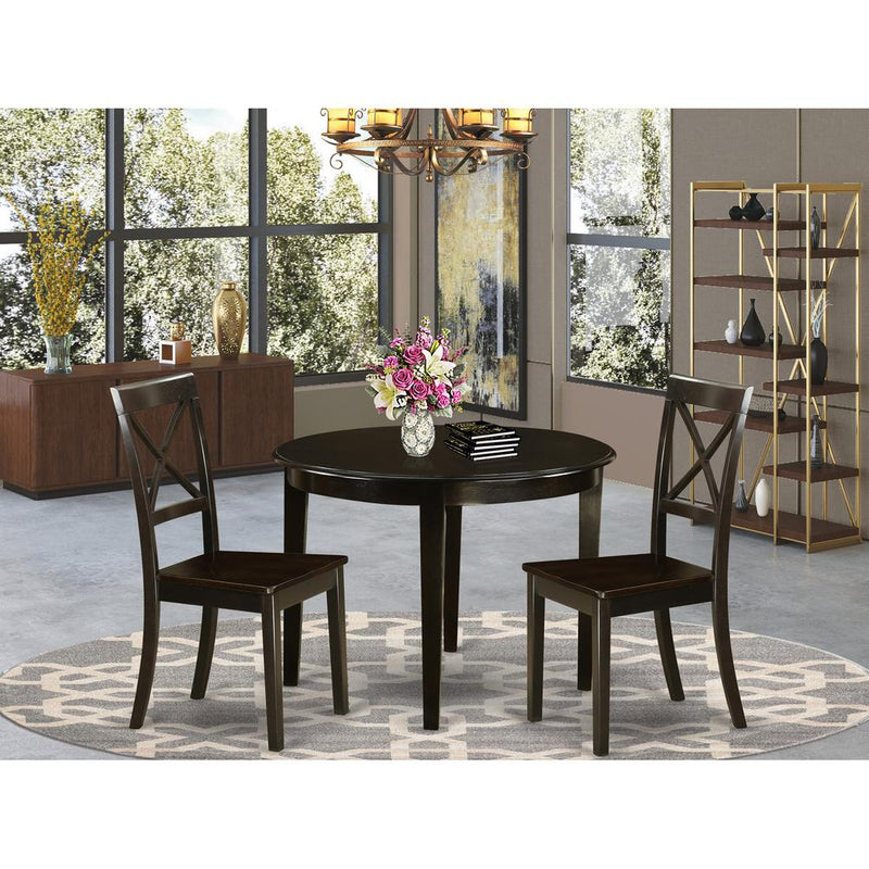 3  Pc  small  Kitchen  Table  and  Chairs  set-round  Table  and  2  dinette  Chairs