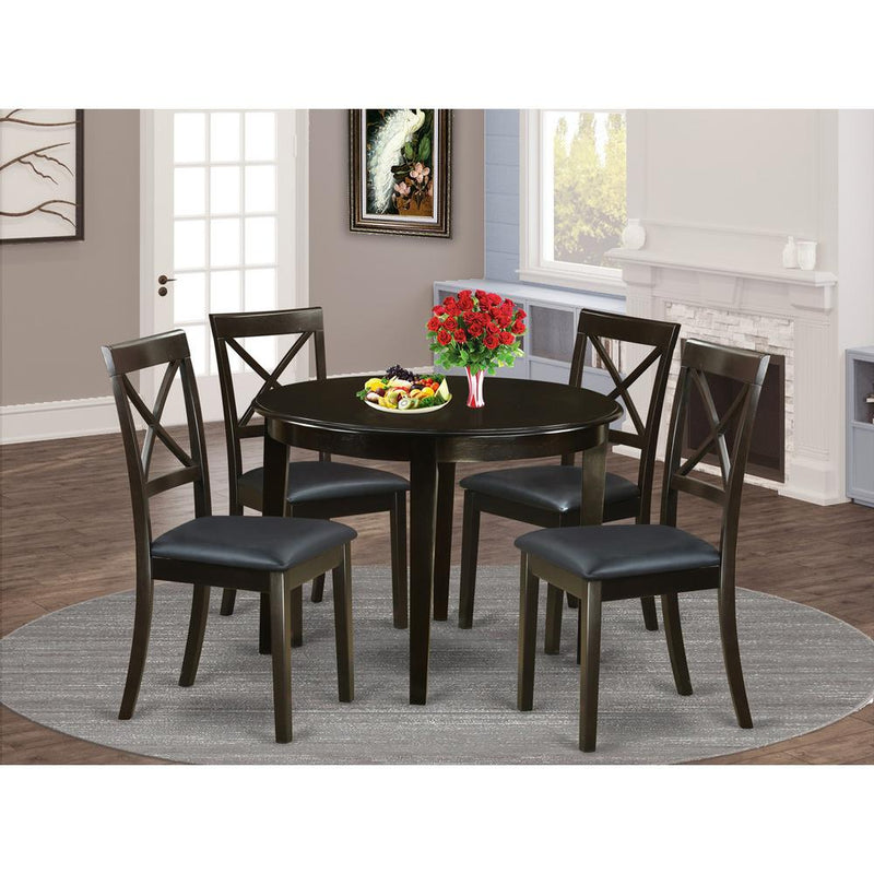 5  Pc  small  Kitchen  Table  and  Chairs  set-round  Table  and  4  Dining  Chairs.