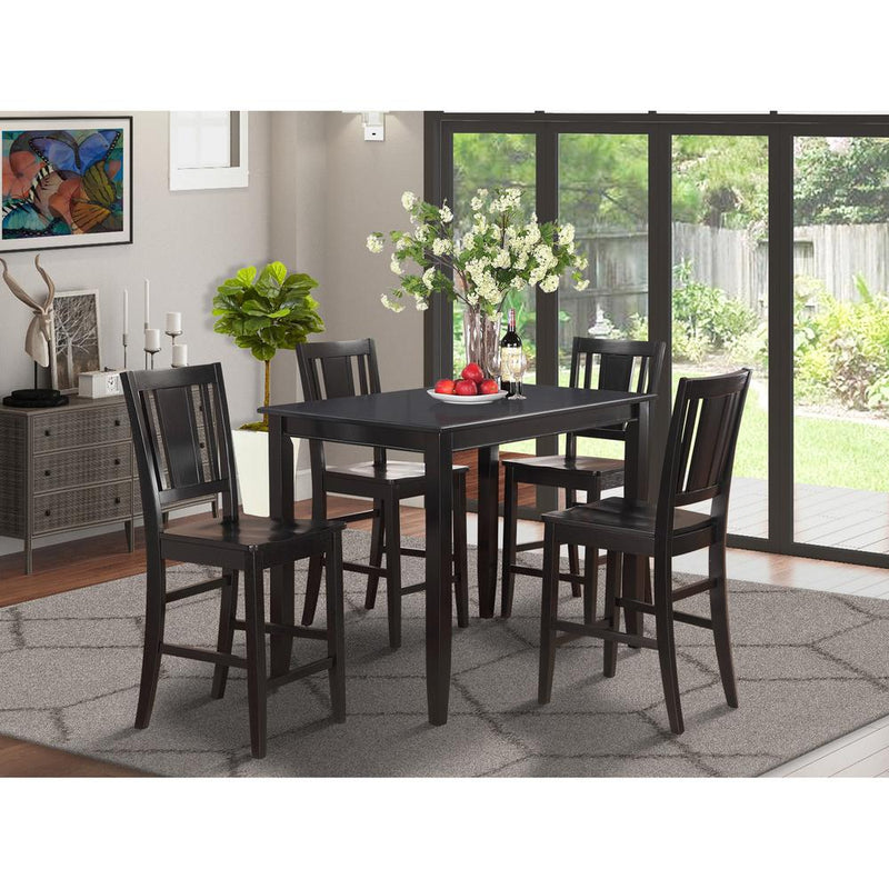 5  Pc  Counter  height  Table  set-high  Table  and  4  Stools