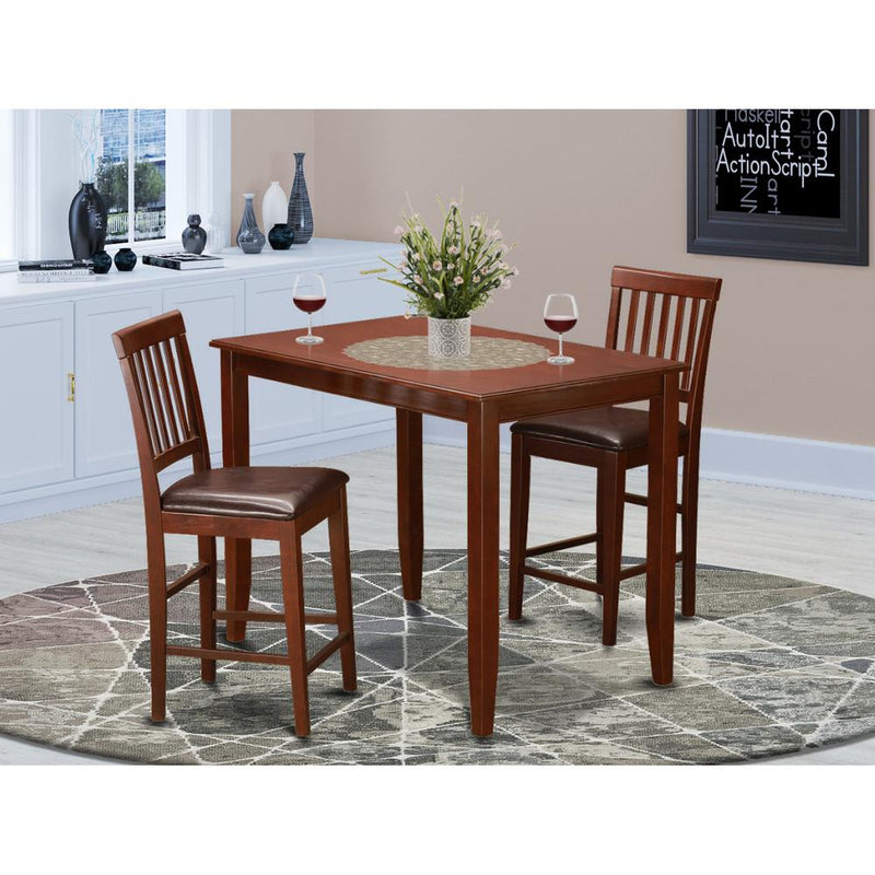 3  Pc  counter  height  Dining  set-counter  height  Table  and  2  Kitchen  Chairs.