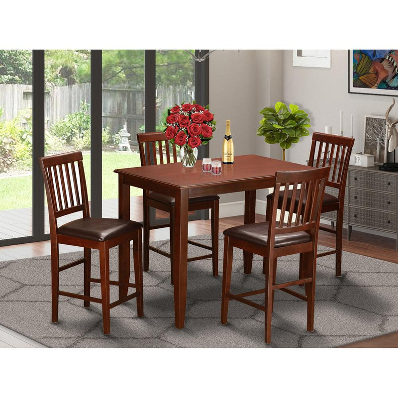 5  Pc  counter  height  Dining  set-high  Table  and  4  Kitchen  Chairs.