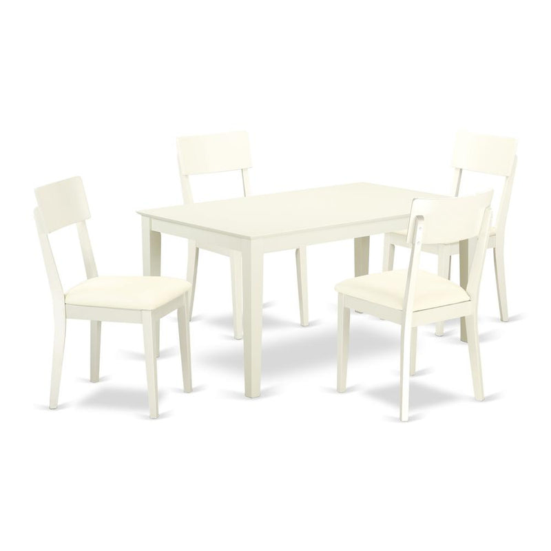 Dining Room Set Linen White, CAAD5-LWH-LC