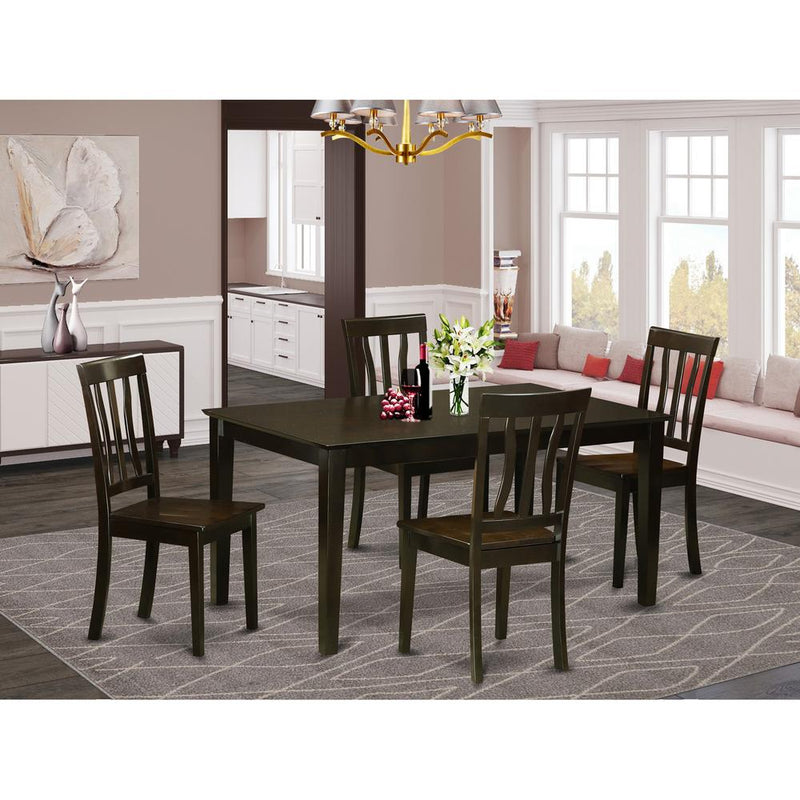 5  Pc  Dining  room  set  for  4-  Dining  Table  and  4  Wood  Dining  Chairs