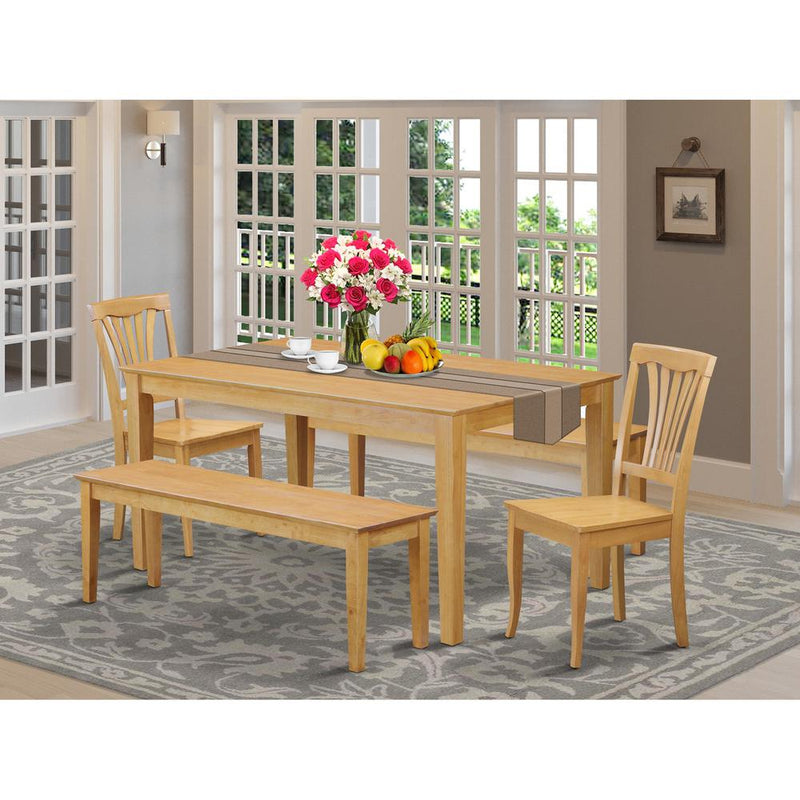 5  Pc  Dinette  set  -  Dining  Table  and  2  Kitchen  Chairs  along  with  2  Wooden  benches