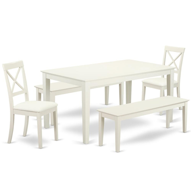 Dining Room Set Linen White, CABO5C-LWH-LC