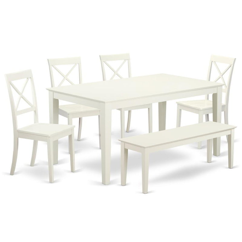 Dining Room Set Linen White, CABO6-LWH-W