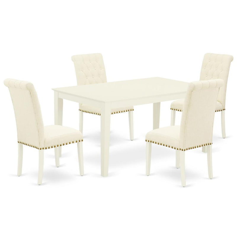 Dining Room Set Linen White, CABR5-LWH-02