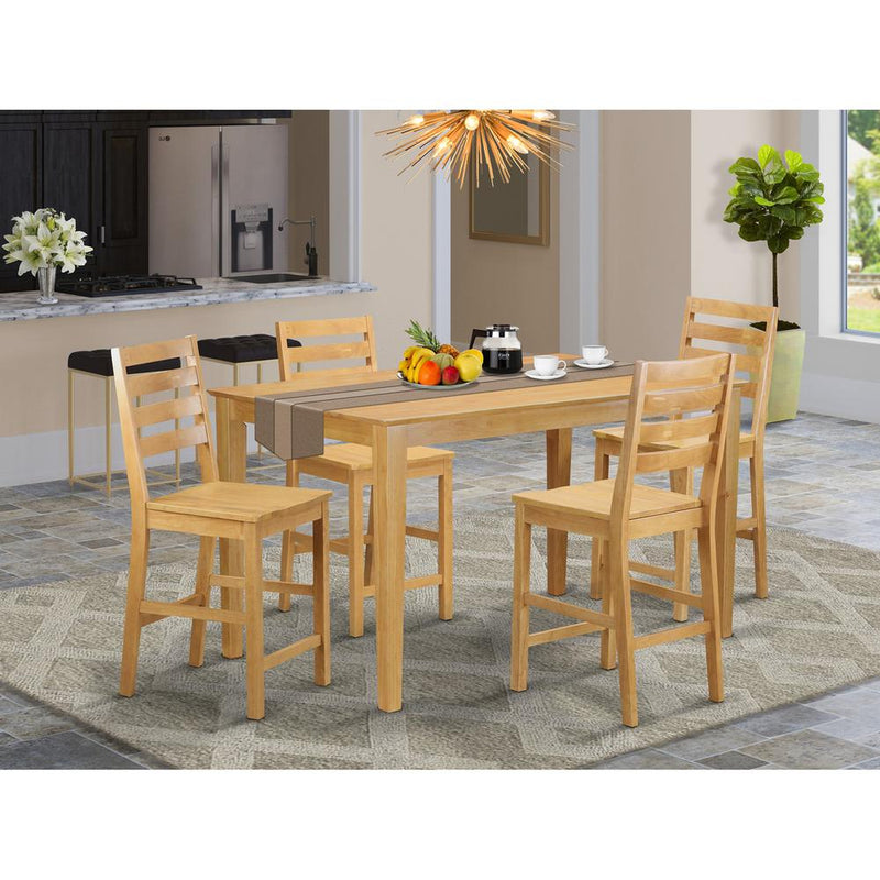 5  PC  counter  height  Dining  room  set-pub  Table  and  4  Kitchen  Dining  Chairs.