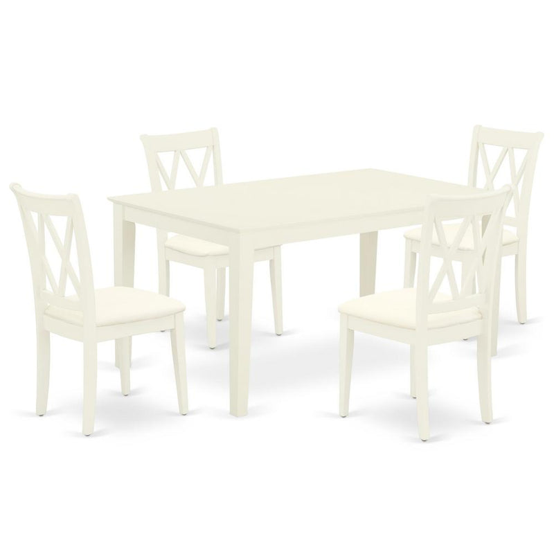 Dining Room Set Linen White, CACL5-LWH-C