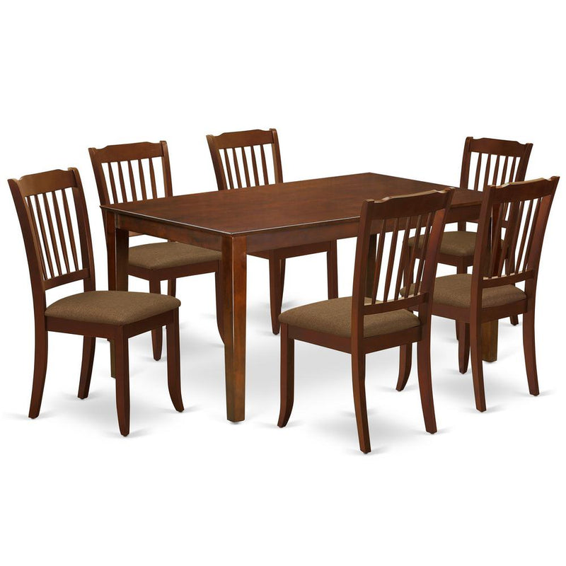 Dining Room Set Mahogany, CADA7-MAH-C