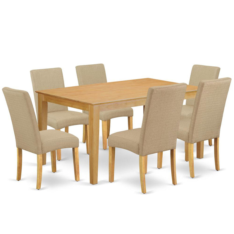 Dining Room Set Oak, CADR7-OAK-16