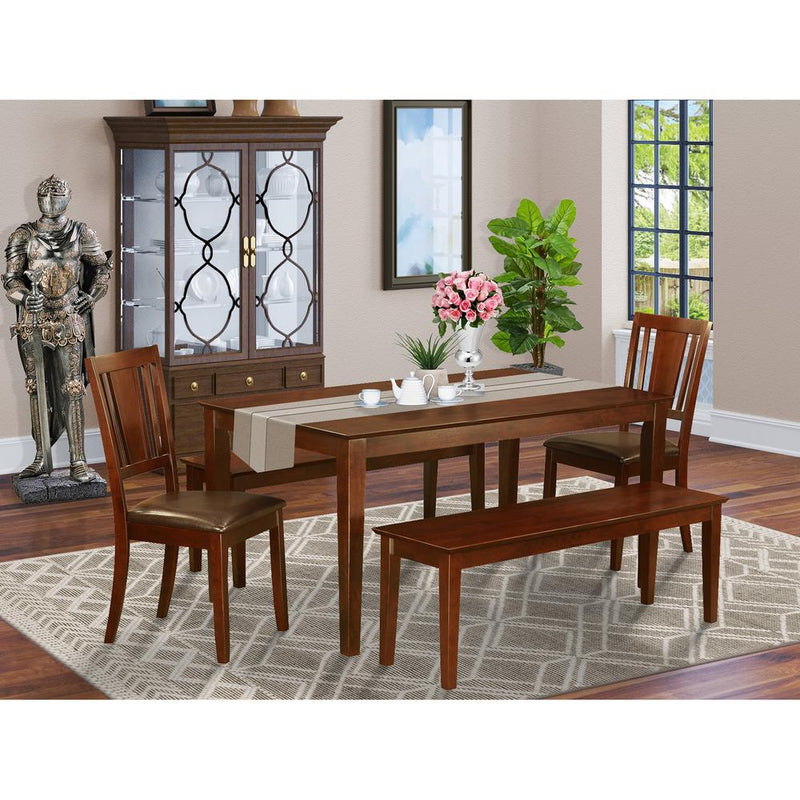 5  Pc  Dining  room  set-Table  and  2  Dining  Chairs  and  2  Benches