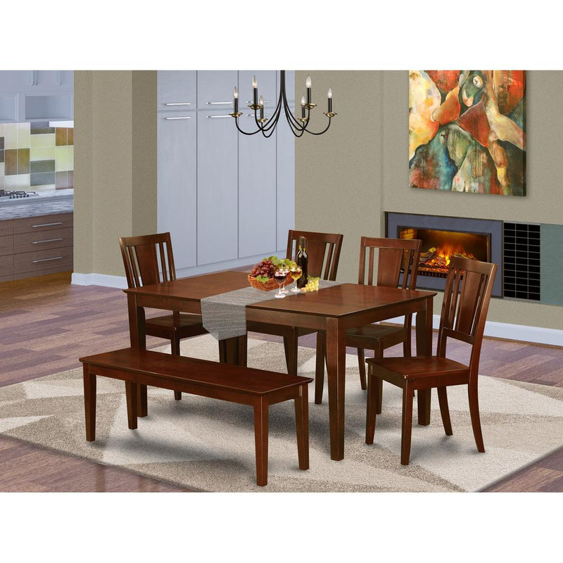 6-Pc  Kitchen  Table  with  bench-  Table  and  4  Kitchen  Chairs  and  Bench