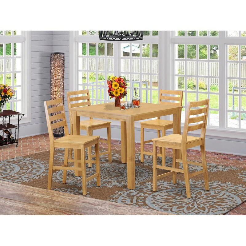 5  Pc  Counter  height  Table  set-Counter  height  Square  Table  and  4  Stools