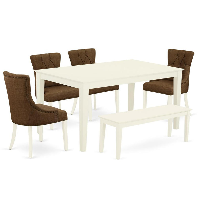 Dining Room Set Linen White, CAFR6-LWH-18