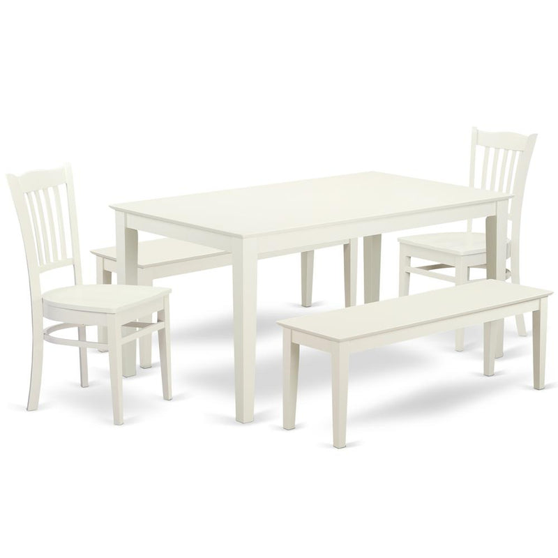 Dining Room Set Linen White, CAGR5C-LWH-W