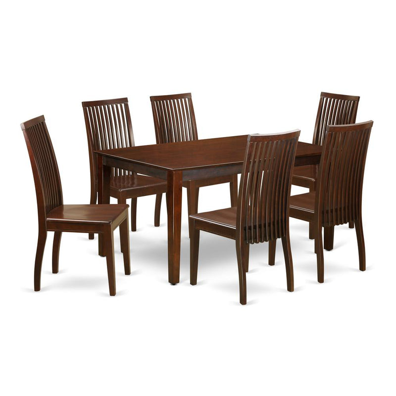 Dining Room Set Mahogany, CAIP7-MAH-W