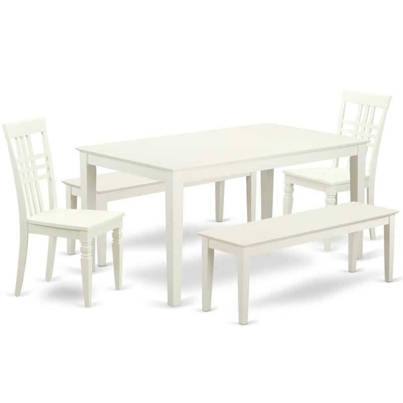 Dining Room Set Linen White, CALG5C-LWH-W