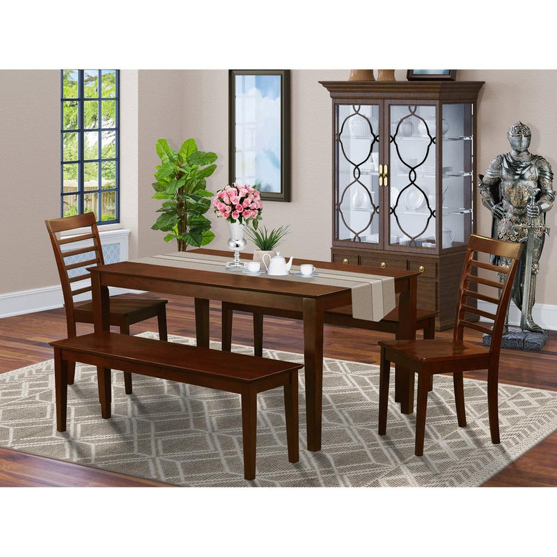 5  PC  Dining  room  set-Kitchen  Table  and  2  Chairs  and  2  Benches