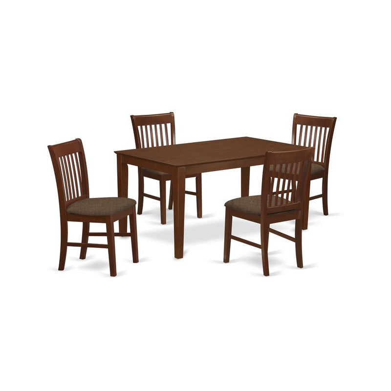 CANO5-MAH-C 5 PC Dining room set-Dining Table and 4 Dining Chairs