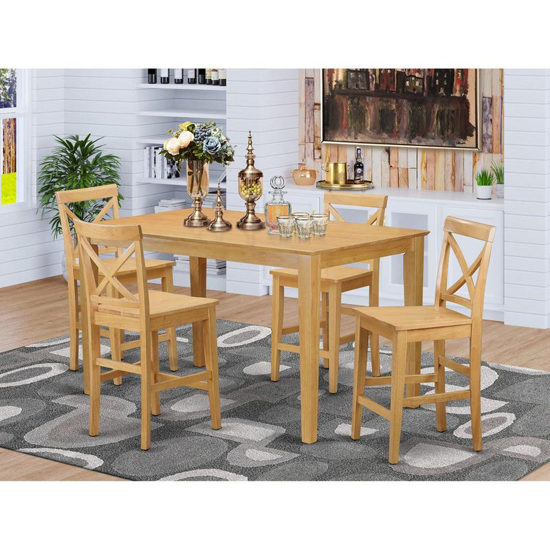 5  Pc  pub  Table  set  -  counter  height  Table  and  4  Kitchen  Chairs.