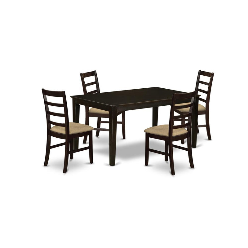 CAPF5-CAP-C 5 Pc Dining room set for 4- Dining Table and 4 Dining Chairs