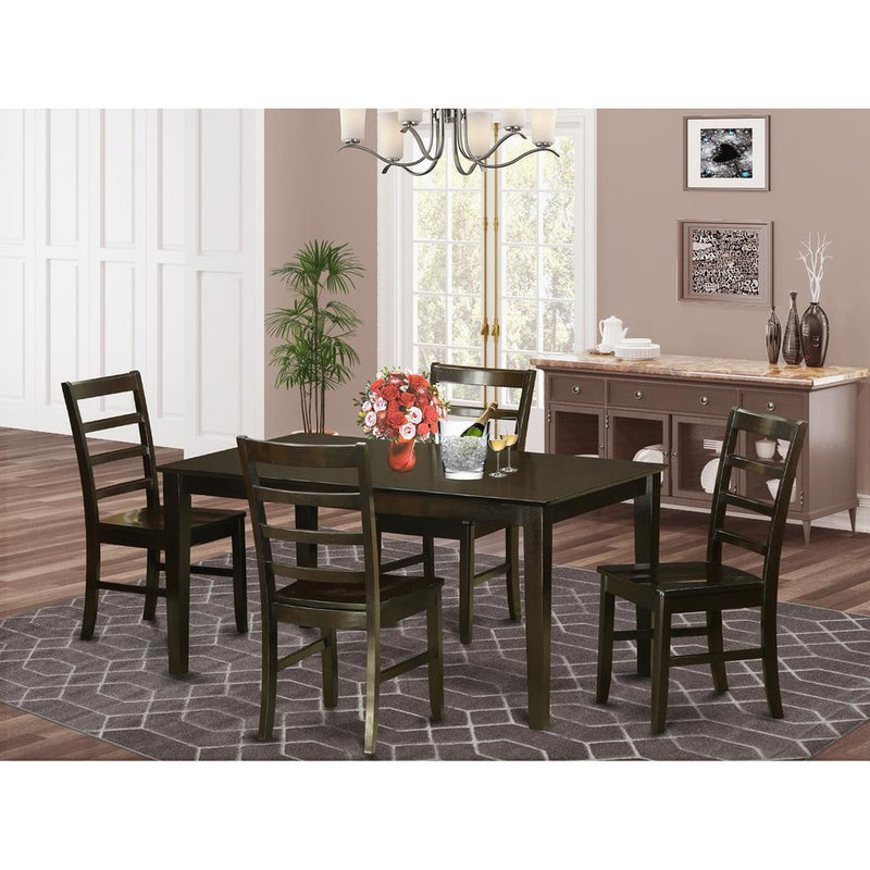 5  PC  Dining  room  set-Glass  Top  Dining  Table  and  4  Dining  Chairs