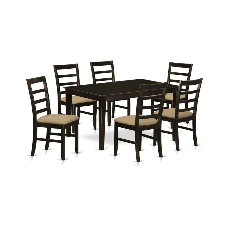 CAPF7-CAP-C 7 PC Dining room set for 6-Table and 6 Chairs for Dining room