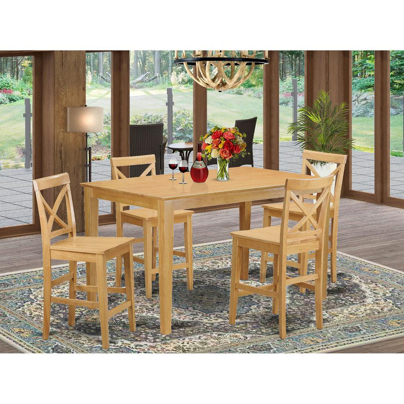 5  Pc  Counter  height  Table  set-  gathering  Table  and  4  counter  height  chair.