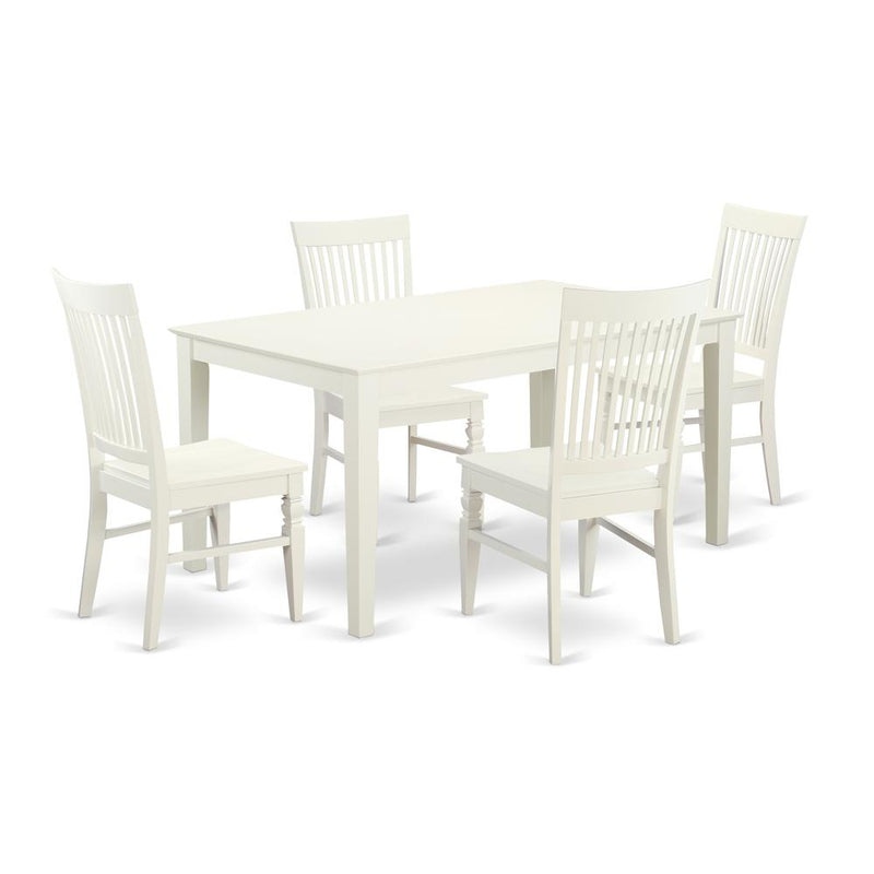 Dining Room Set Linen White, CAWE5-LWH-W