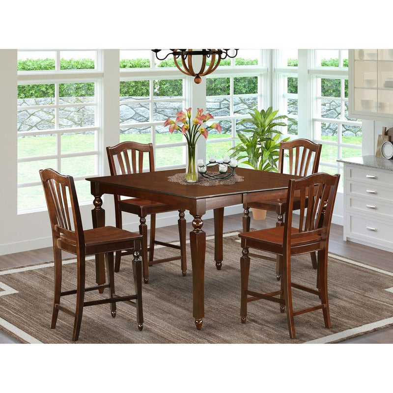 5  Pc  pub  height  set-Square  Counter  height  Table  and  4  Kitchen  counter  Chairs