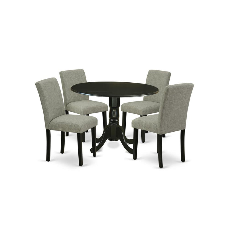 Dining Room Set Black, DLAB5-BLK-06