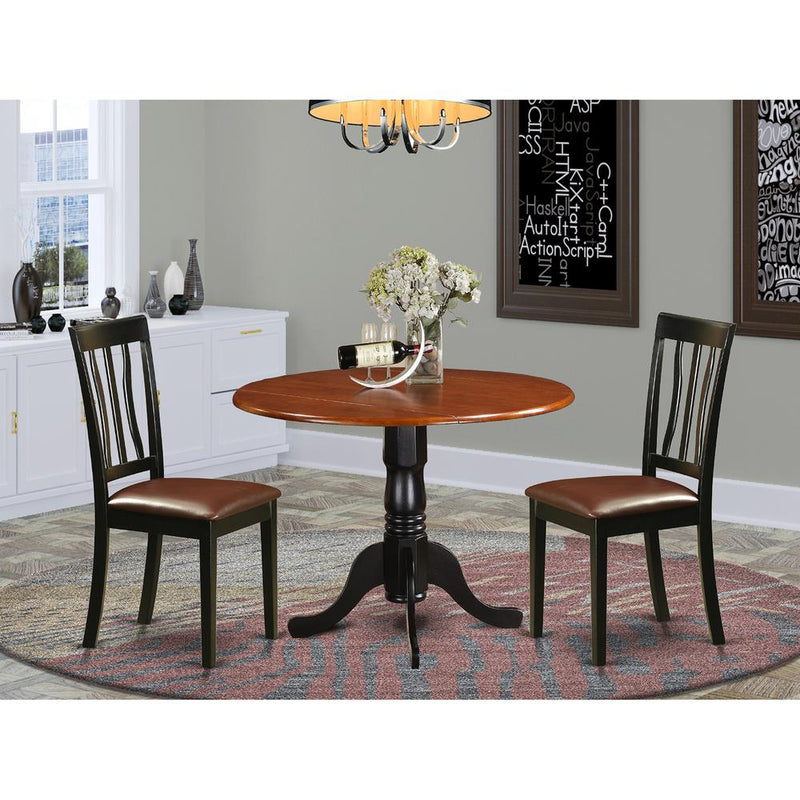 Dining  set  -  3  Pcs  with  2  Wood  Chairs