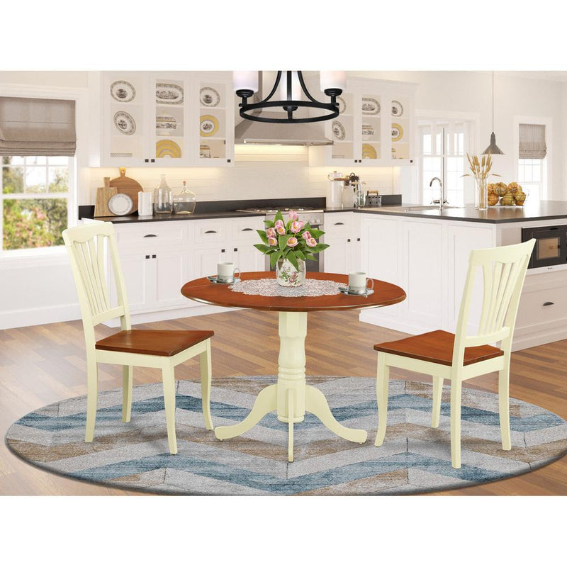 3  PC  round  Table  set-Dining  Table  and  2  Kitchen  Chairs