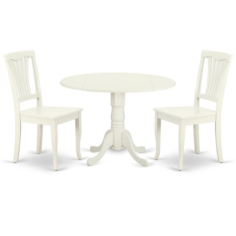 Dining Room Set Linen White, DLAV3-LWH-W