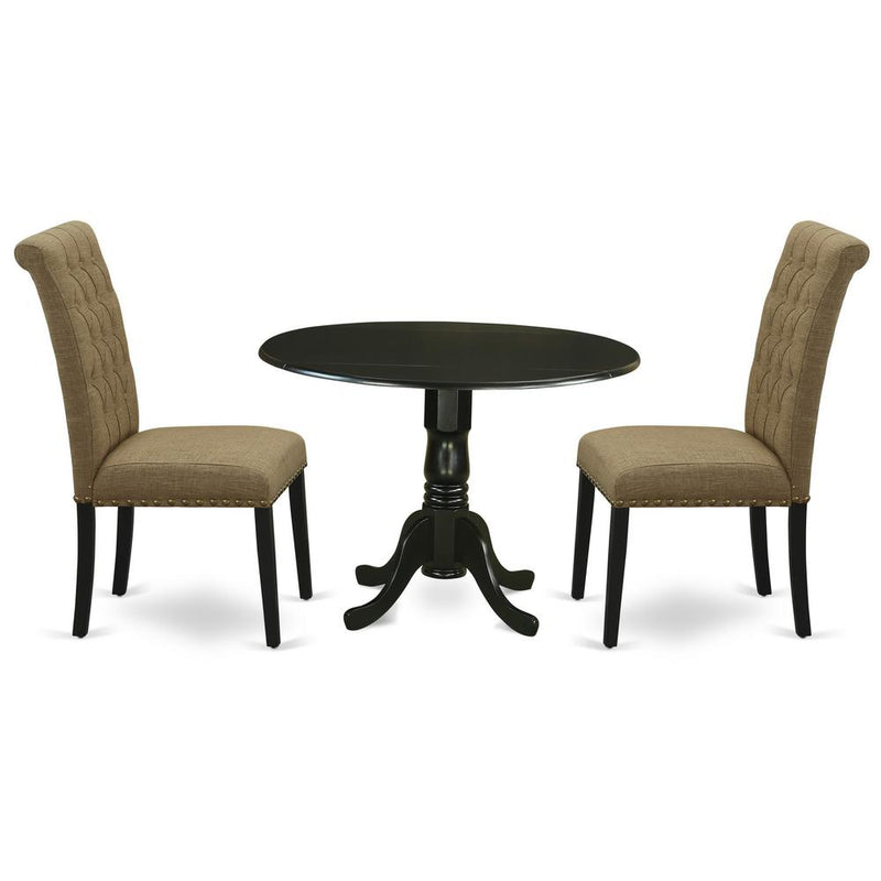 Dining Room Set Black, DLBR3-BLK-17