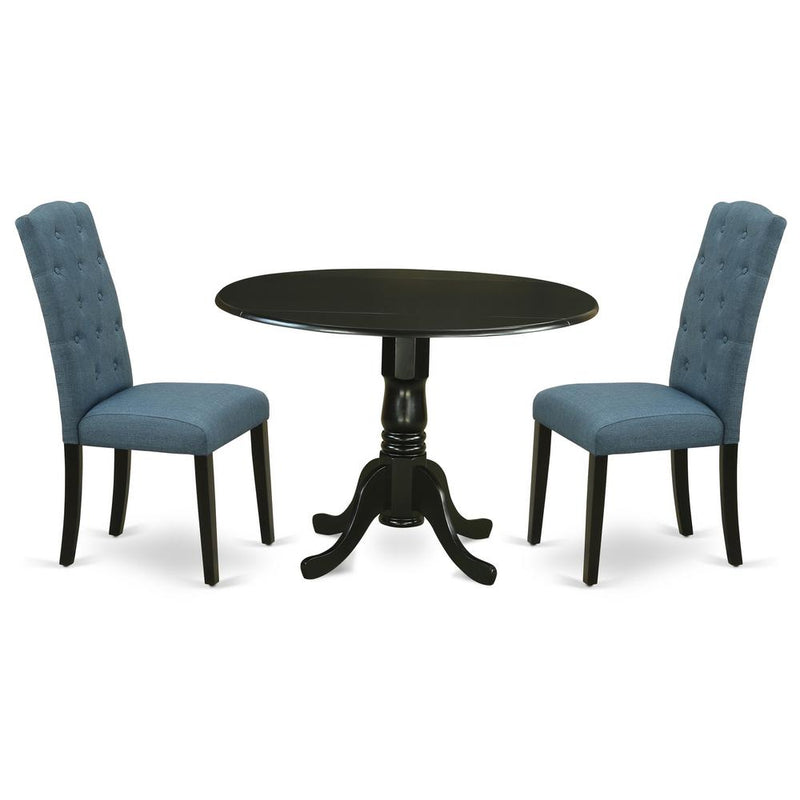 Dining Room Set Black, DLCE3-BLK-21