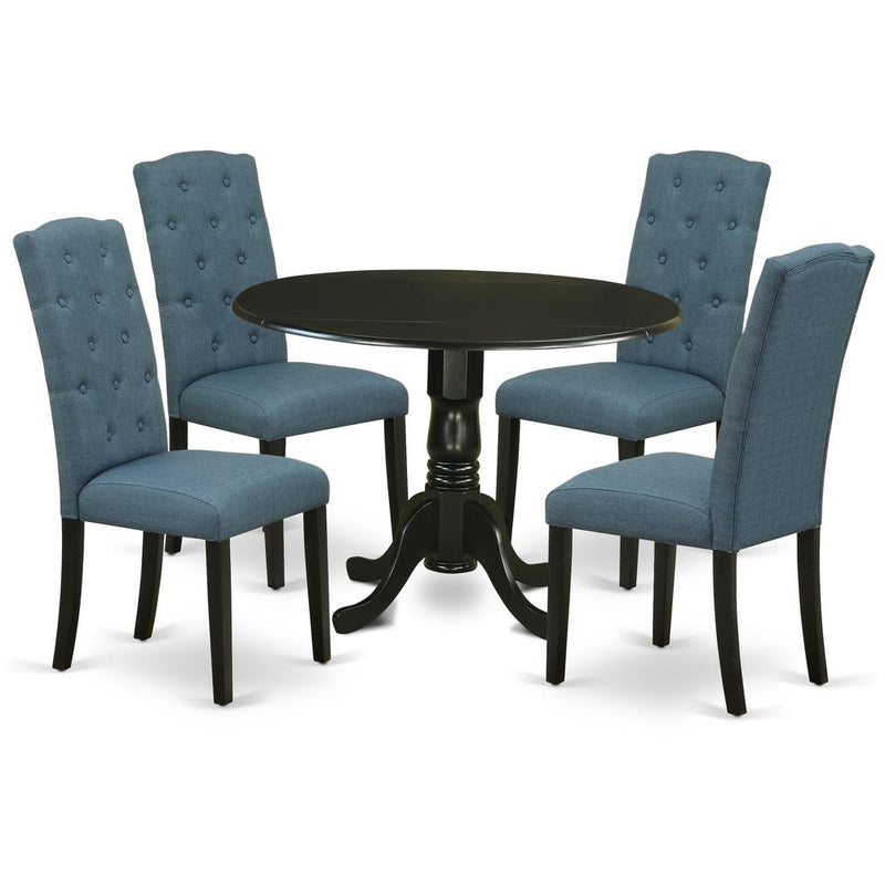 Dining Room Set Black, DLCE5-BLK-21