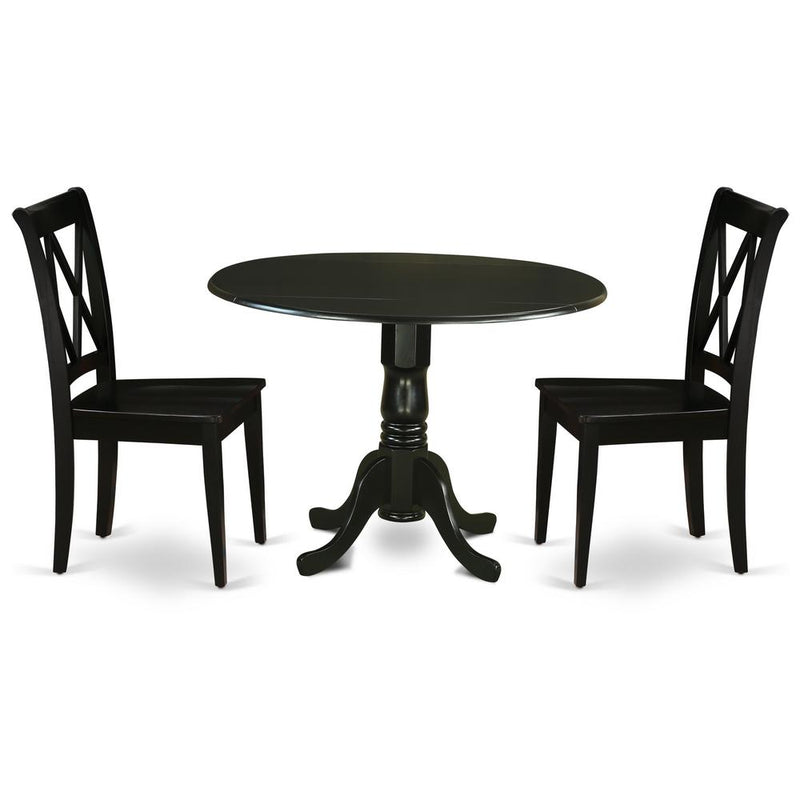 Dining Room Set Black, DLCL3-BLK-W