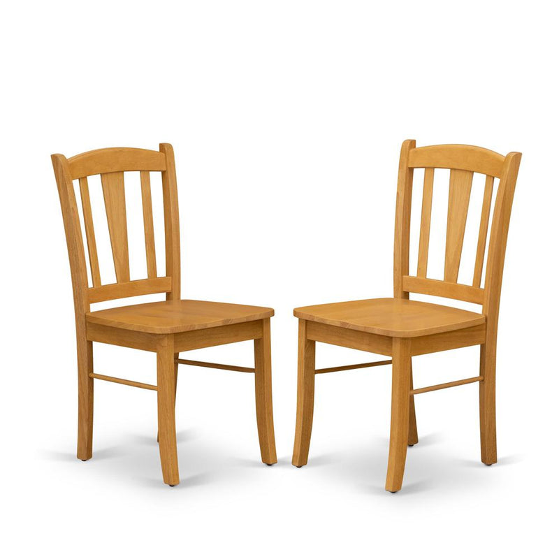 Dublin Dining room Chair with Wood Seat, Set of 2