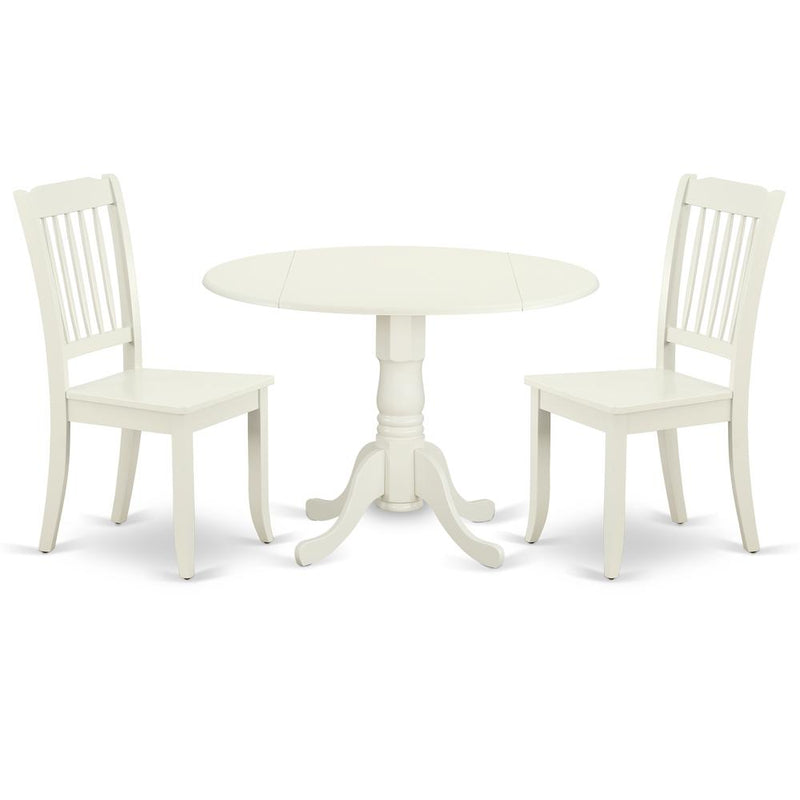 Dining Room Set Linen White, DLDA3-LWH-W