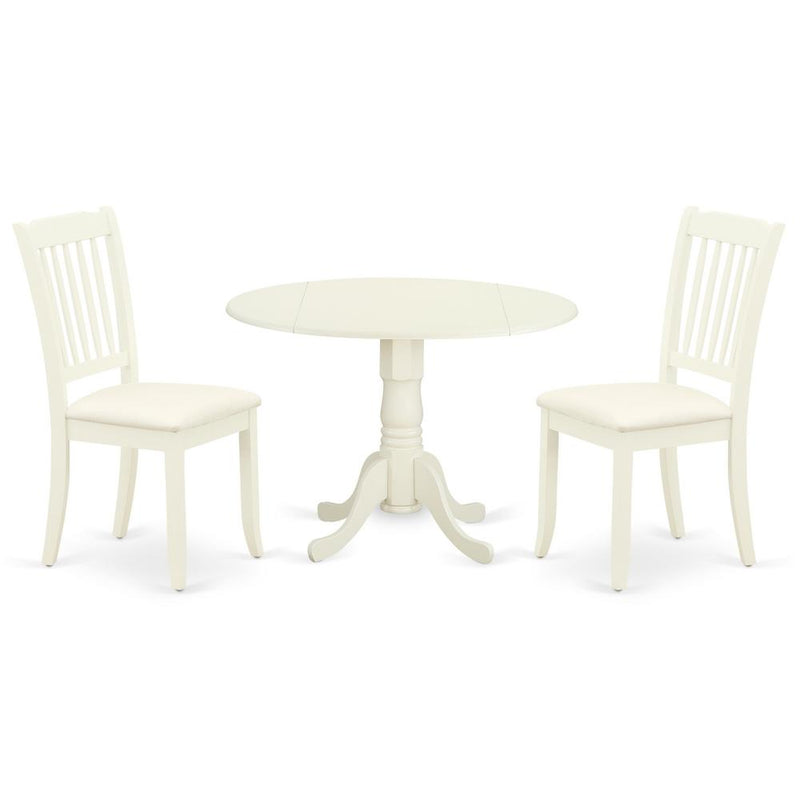 Dining Room Set Linen White, DLDA3-WHI-C