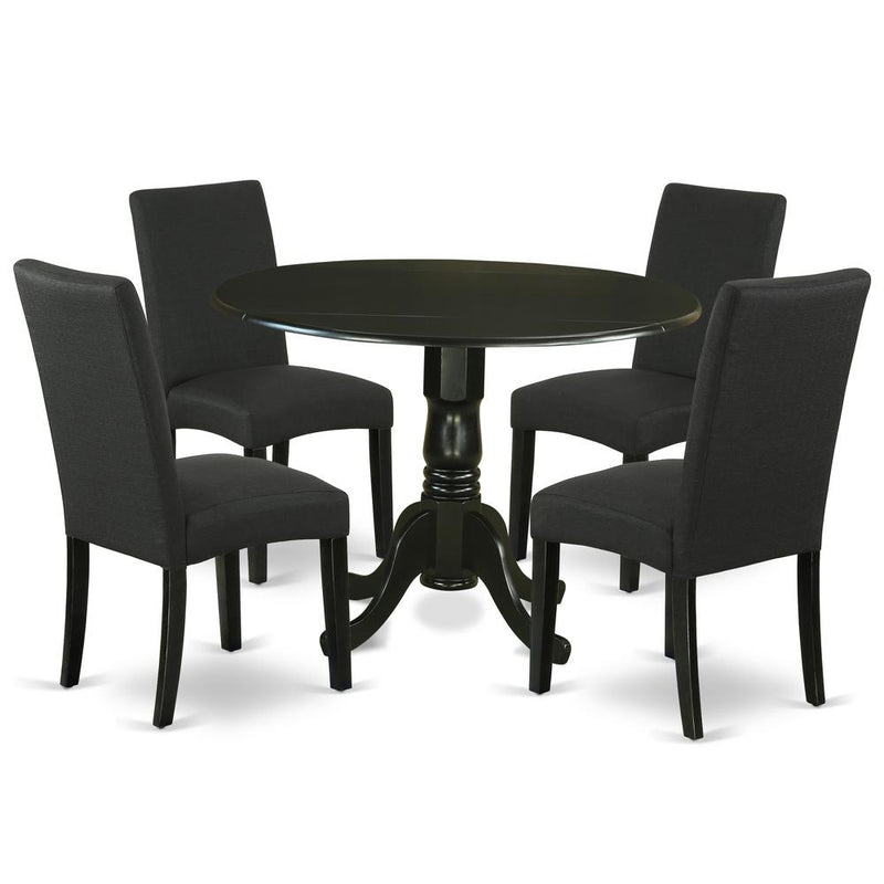 Dining Room Set Black, DLDR5-BLK-24