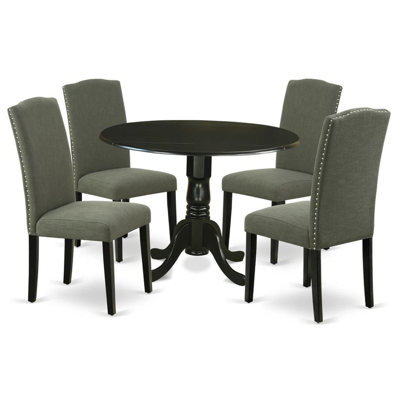 Dining Room Set Black, DLEN5-BLK-20