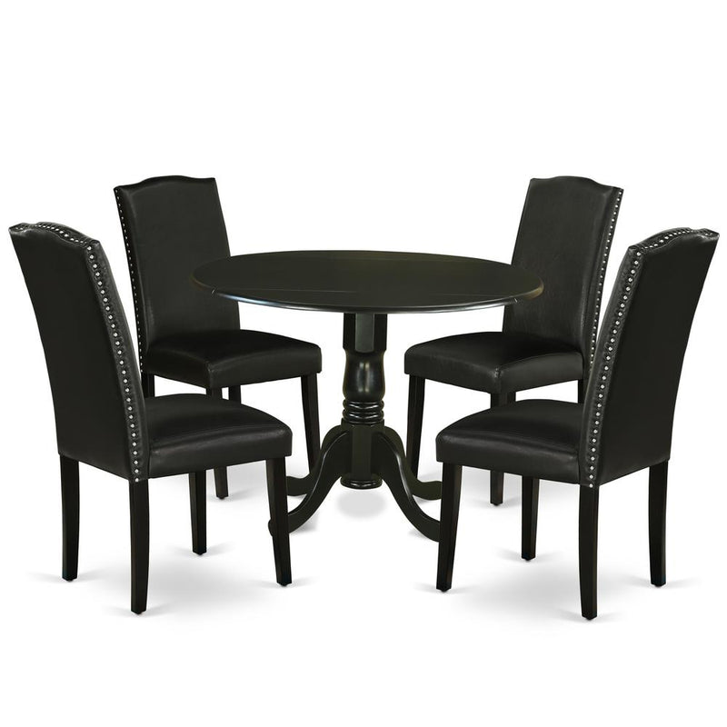 Dining Room Set Black, DLEN5-BLK-69