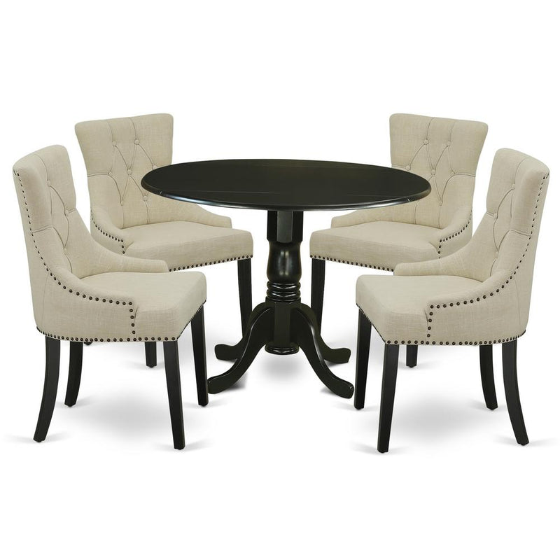 Dining Room Set Black, DLFR5-BLK-02