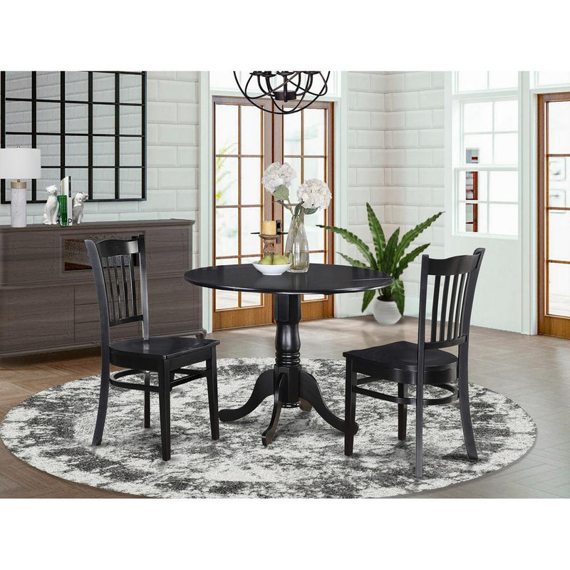 3  PC  small  Kitchen  Table  and  Chairs  set-round  Kitchen  Table  and  2  dinette  Chairs