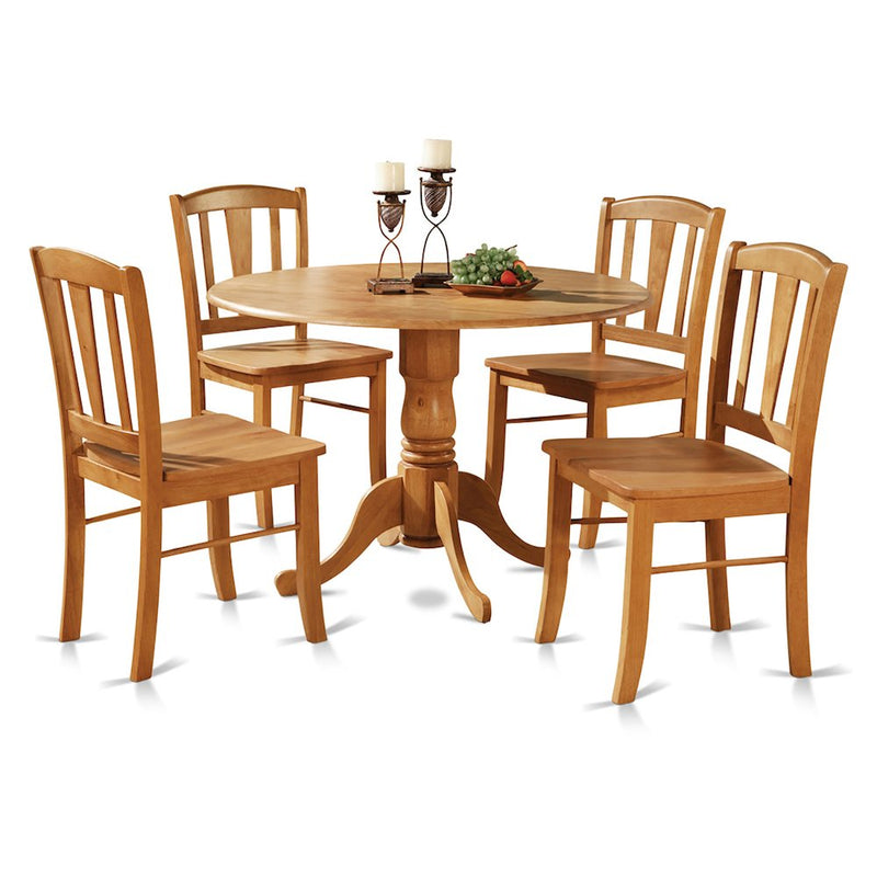 5  Pc  small  Kitchen  Table  and  Chairs  set-round  Table  and  4  dinette  Chairs  Chairs