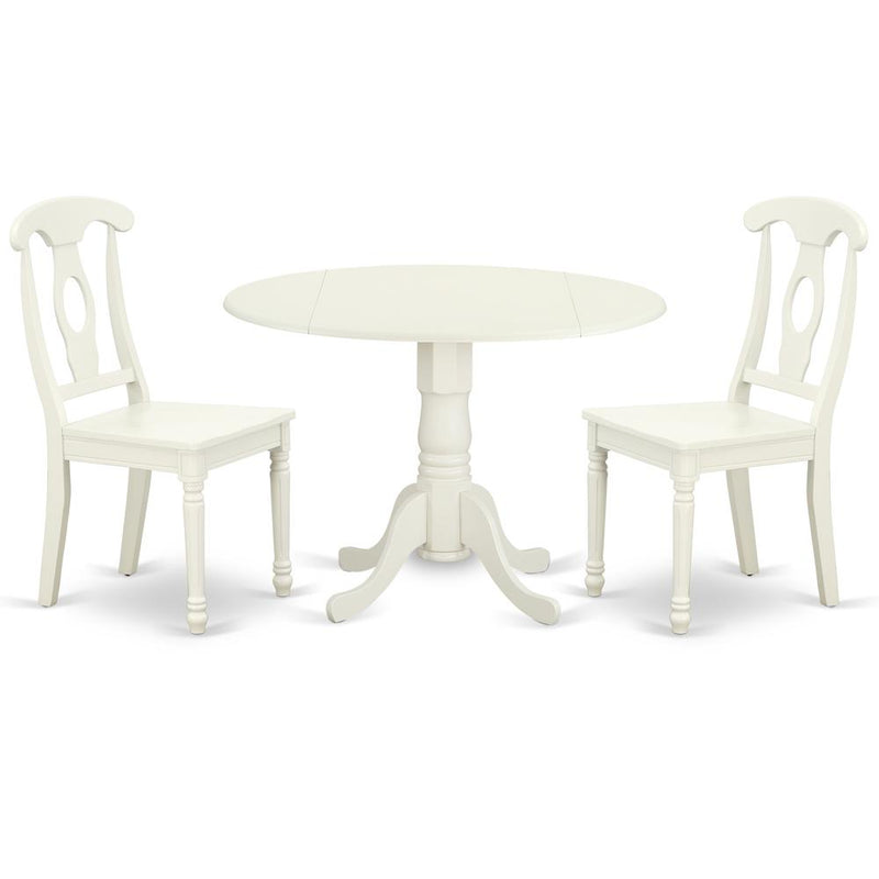 Dining Room Set Linen White, DLKE3-LWH-W