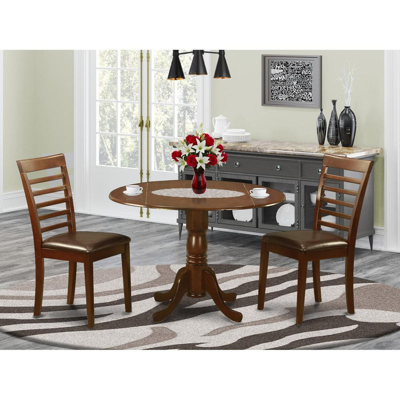 3  PC  small  Kitchen  Table  and  Chairs  set-round  Kitchen  Table  and  2  Dining  Chairs